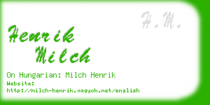 henrik milch business card